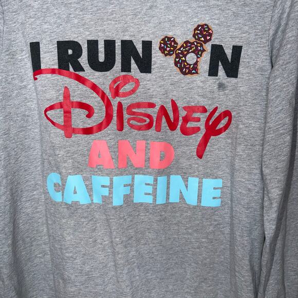 Disney Parks Womens Size XL Gray Long Sleeve Graphic Print T-Shirt - Picture 2 of 8